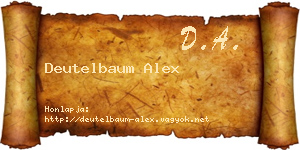Deutelbaum Alex névjegykártya